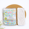 Velvet Cloth Diaper Adjustable & Reusable with Pad - Light Blue