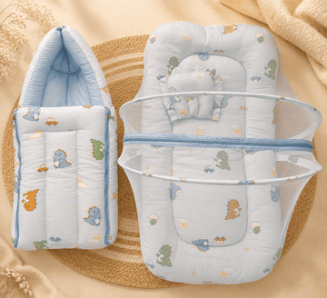 Premium Muslin Carry Bed + Net Bed Combo