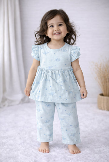 Half Sleeve Frock Set with Pant