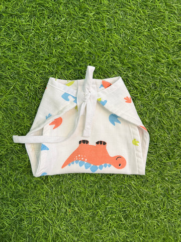 Muslin 6 layer Nappy- Dino