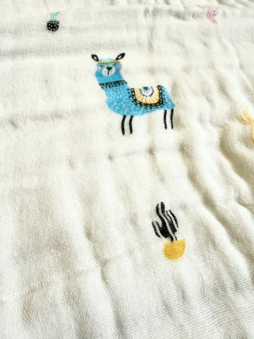 Muslin 6 Layer Bath Towel- Sheep