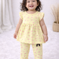 Frock with Pant Co-ord Set - Yellow Cherry