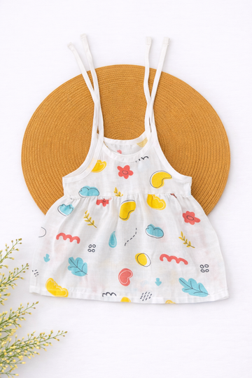 Muslin Knot Frock- Bean