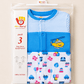 3 Piece Romper Set Soft Cotton - Blue