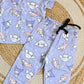 Half Sleeve Kids Night Suit - Lavender Cartoon Theme