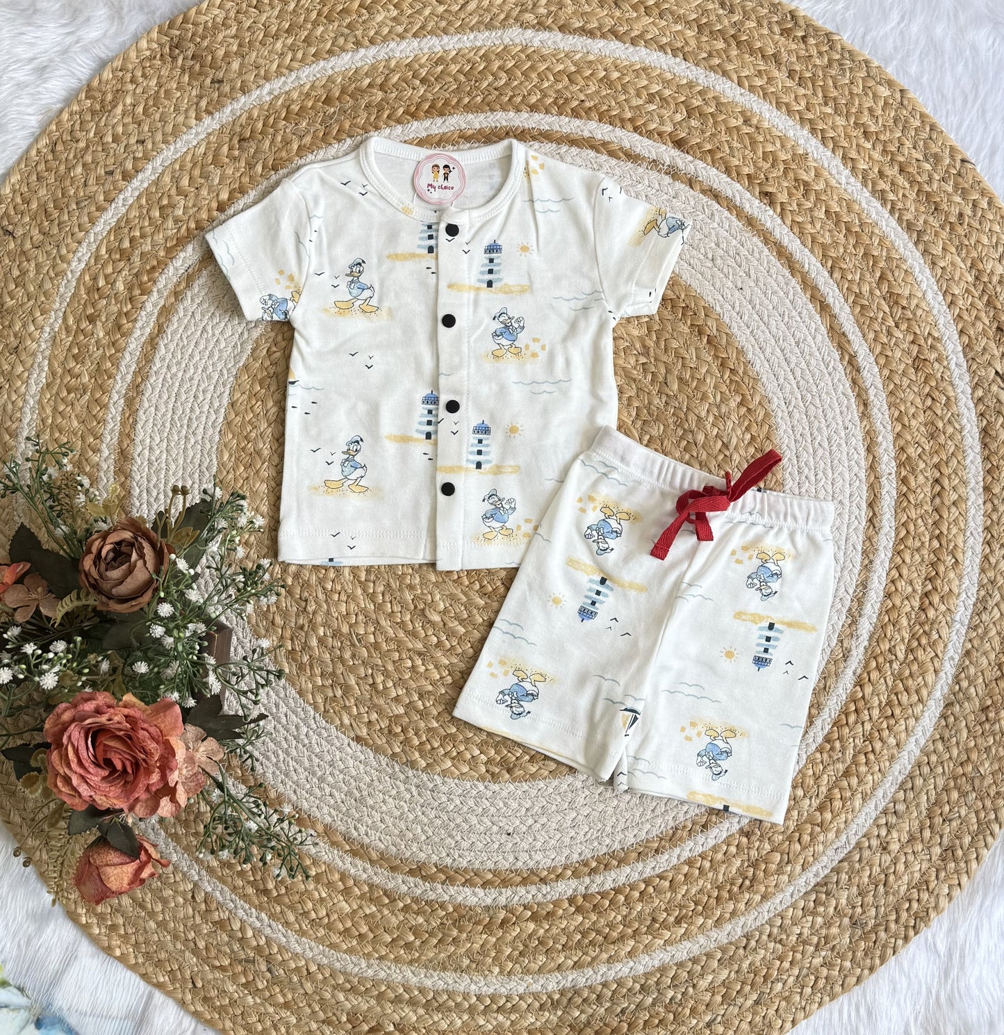 Button Shorts Set
