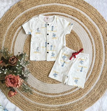 Button Shorts Set