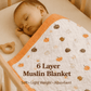 Muslin Receiving Blanket - Orange Pumpkin