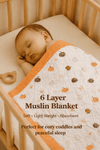 Muslin Receiving Blanket - Orange Pumpkin