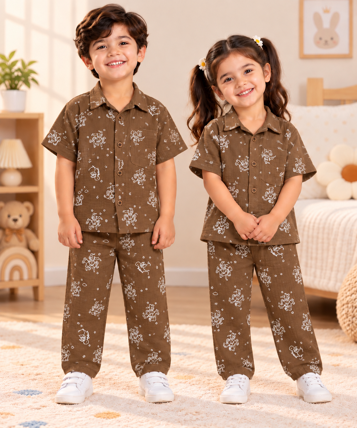 Premium 2-Layer Muslin Shirt & Pant Set - Buy 3 for 1299₹