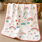 4 Layer Receiving Blanket - Rainbow Unicorn