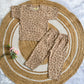 Half Sleeve Co-Ords Set -Cheetah Print Brown