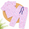 Half Sleeve Kids Night Suit - Pink Dots