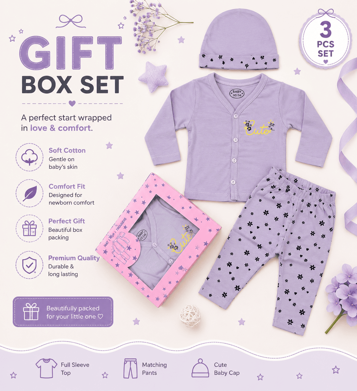Gift Box Set - Lavender Cute