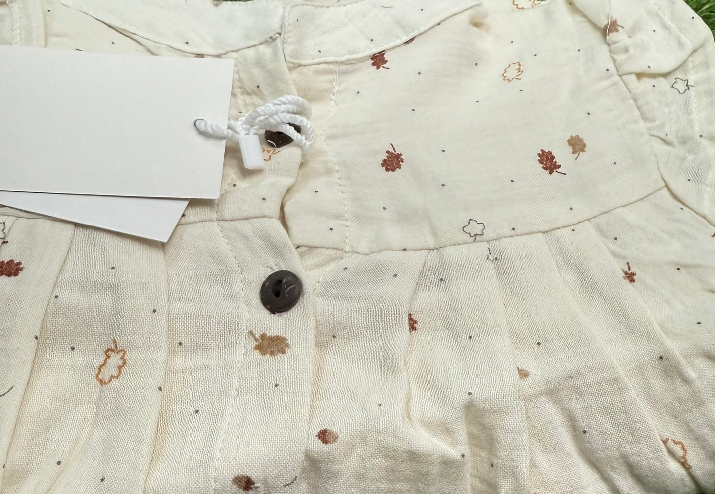 Muslin Girls Co-ords Set - Small Leaf