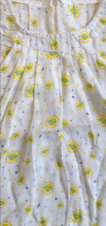 Muslin Frock With Back Zip
