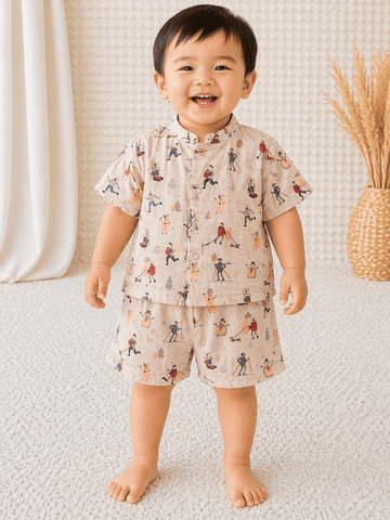 Premium Muslin Co-Ord Set for Boys