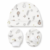 Cap, Mitten & Bootie Set - Doddle Print