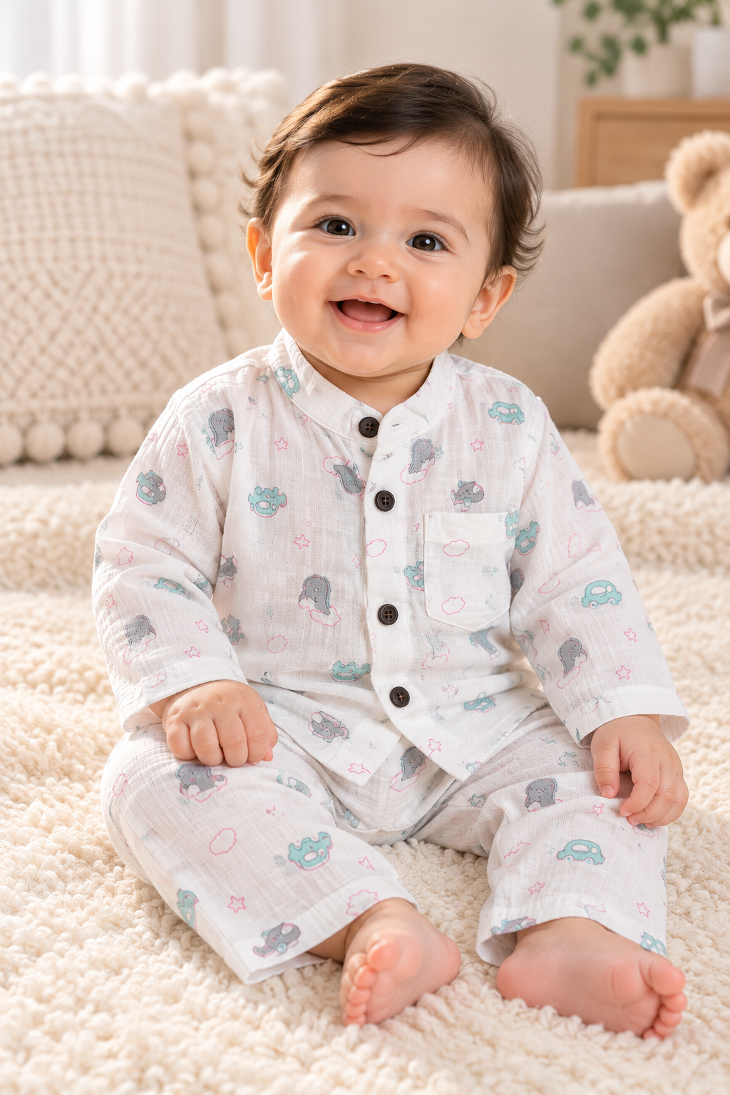 Muslin Full Sleeve Co-ord Set - Buy 3 for 999₹