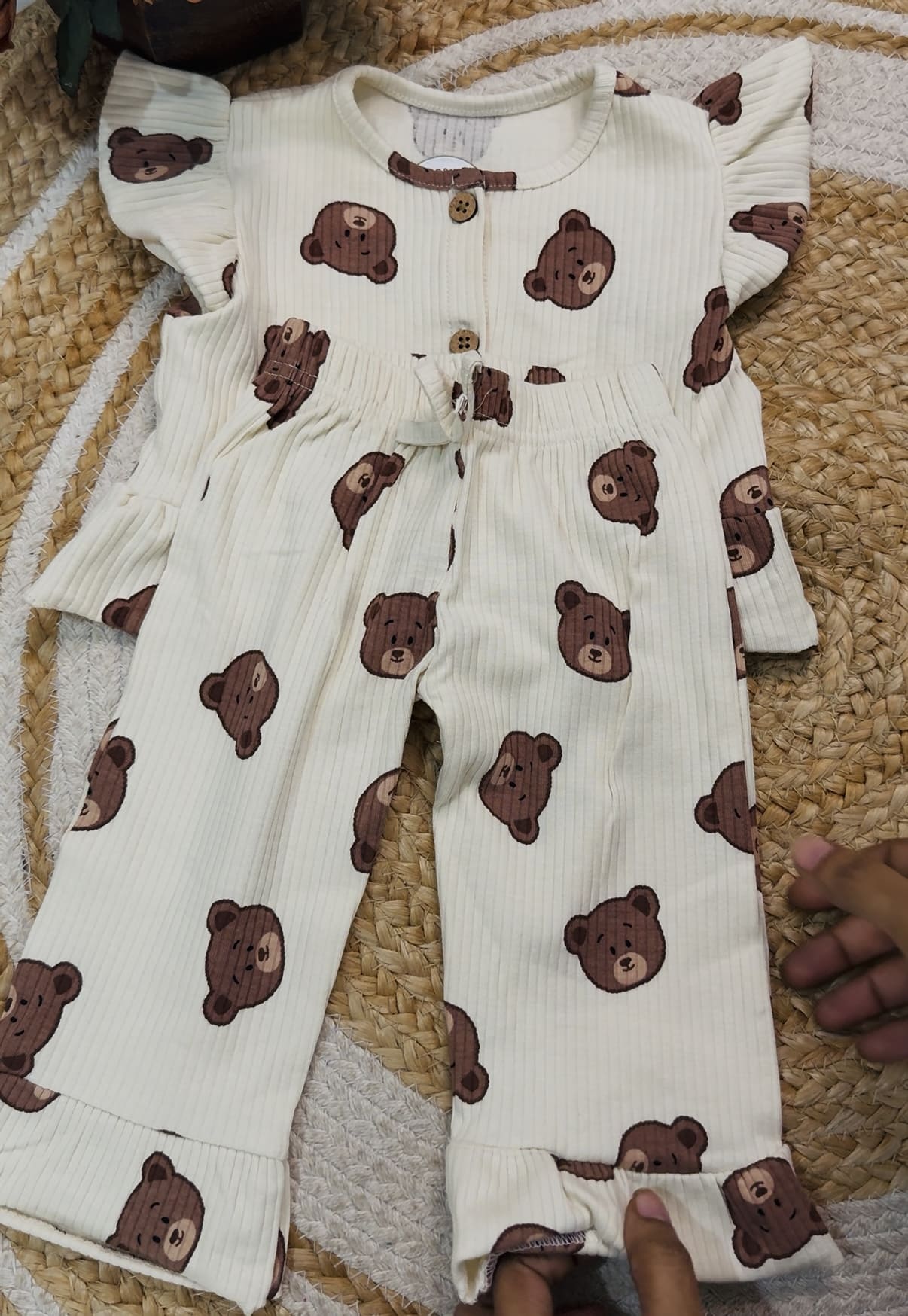 Peplum Top with Pant Set - Panda