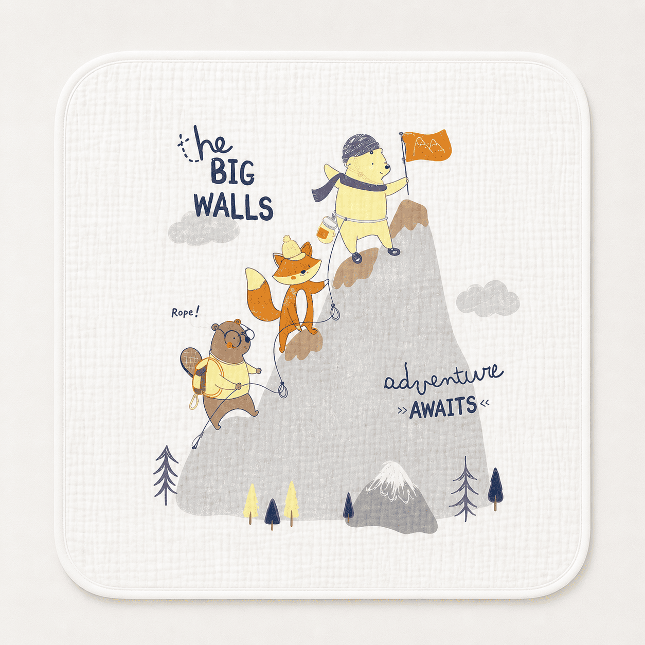 Muslin Receiving Blanket - White Mountain Theme