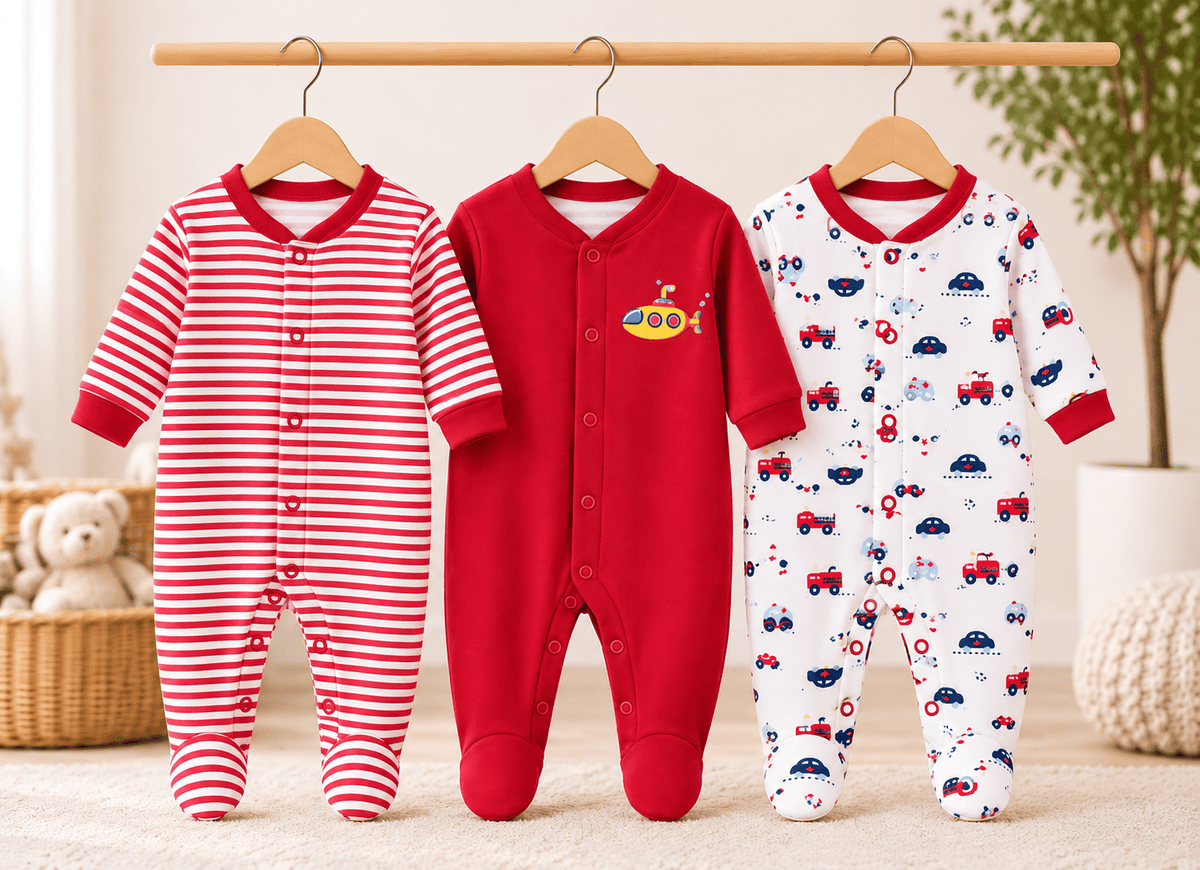 3 Piece Romper Set Soft Cotton