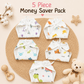Muslin 6 layer Nappy- Pack Of 5