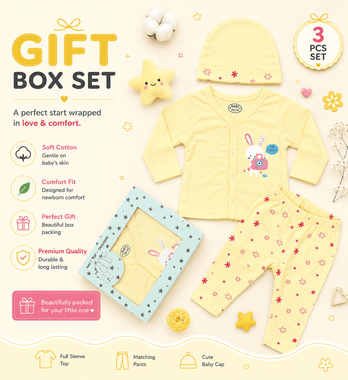 Gift Box Set - Yellow Rabbit