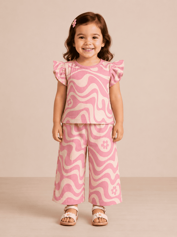 Frill Sleeve Palazzo Co-ord Sets