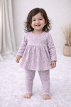 Frock with Legging Co-ord Set Infant - Lavender Flower