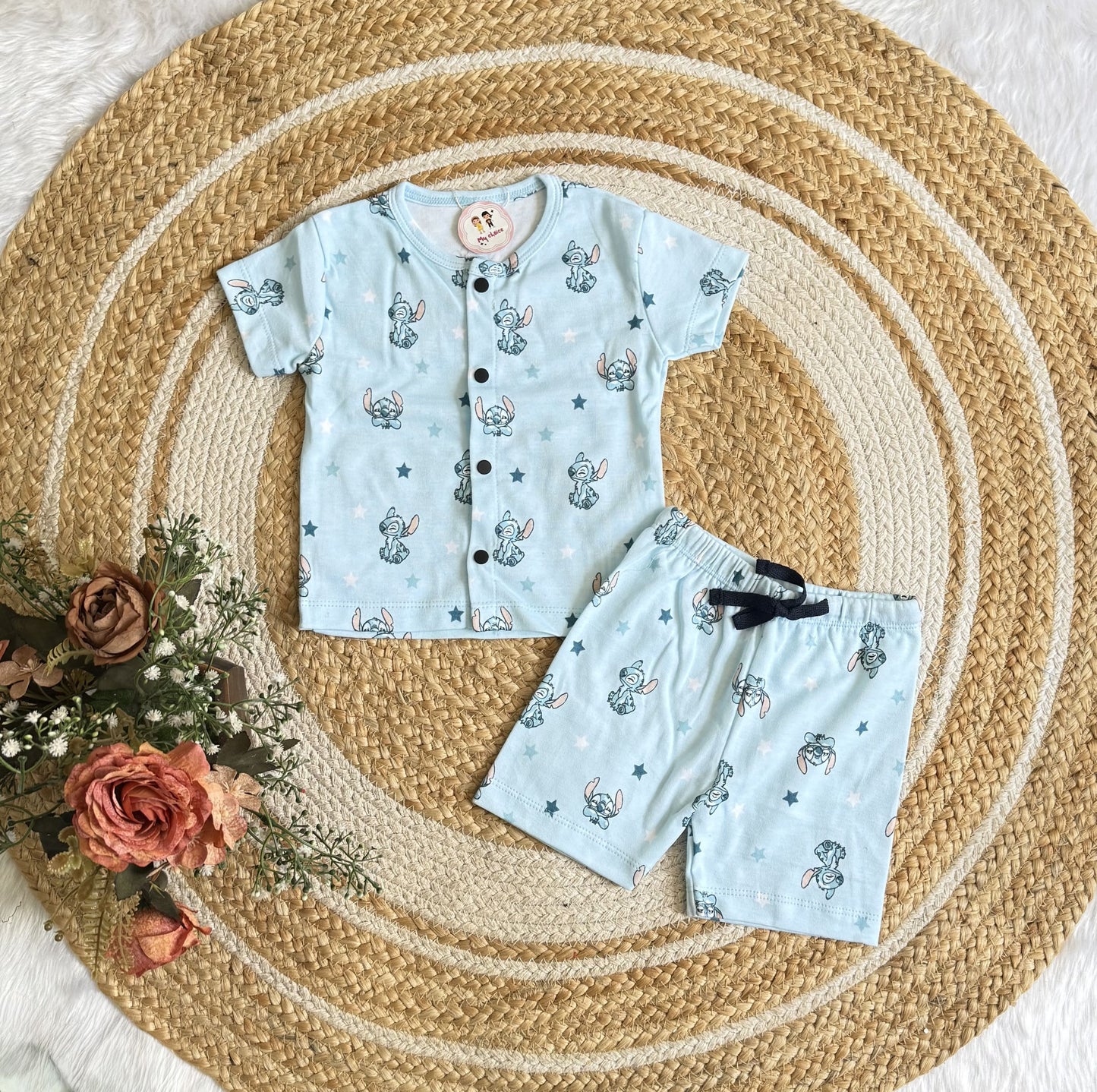 Button Shorts Set