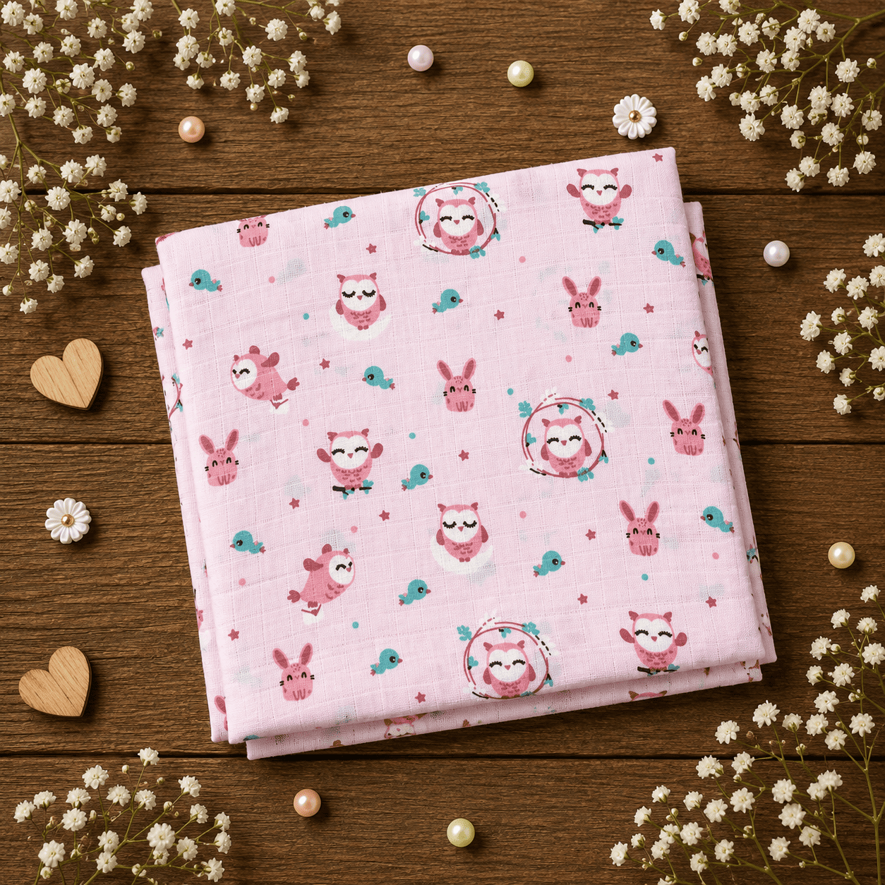 Muslin Bath Towel - Owl