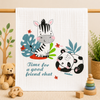 Muslin Receiving Blanket - White Zebra and Panda