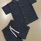 Premium Muslin Co-Ord Set for Boys - Black
