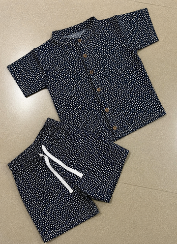Premium Muslin Co-Ord Set for Boys - Black