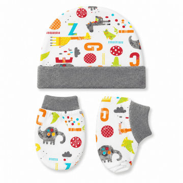 Cap, Mitten & Bootie Set - Jungle