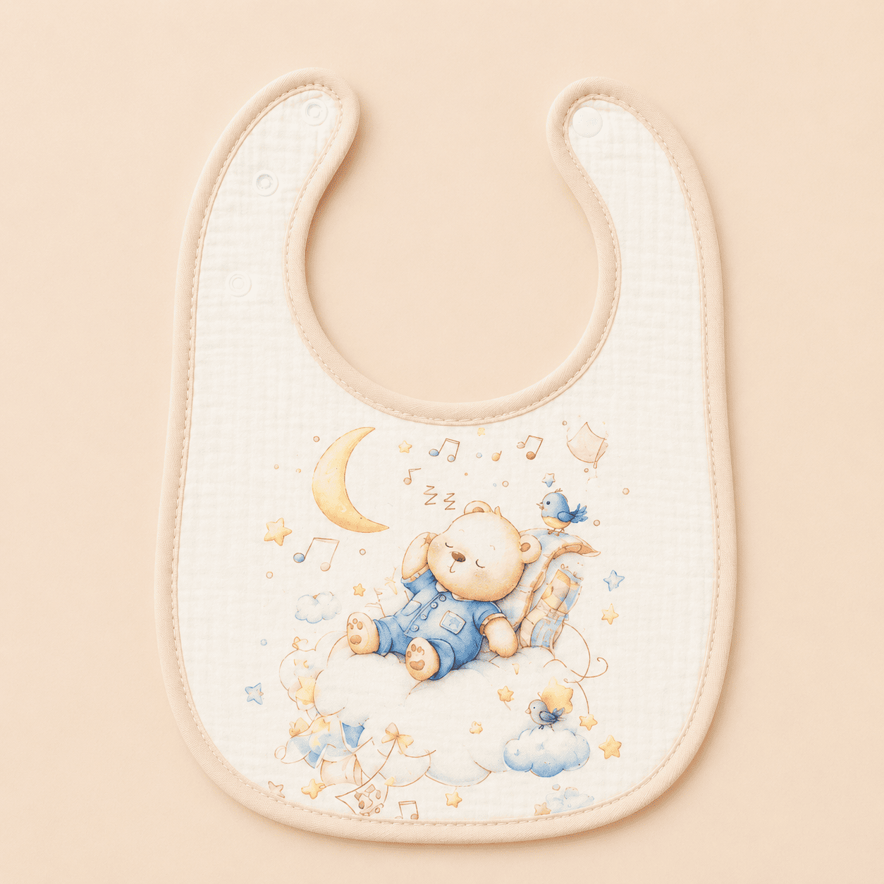 Muslin Bib - Sleepy Teddy