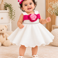 Premium Scuba Frock - White