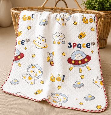 4 Layer Receiving Blanket - Space