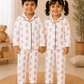 Premium Full Sleeve Night Suit - Pink Teddy Bear