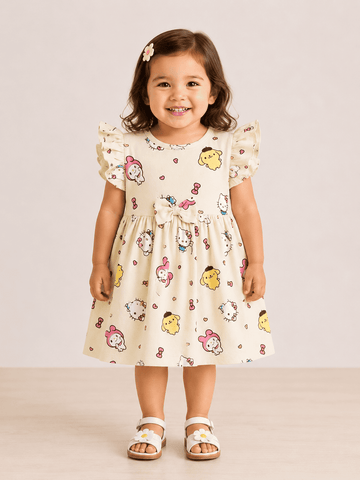 Frill Sleeve Frock - Kitty