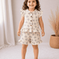 Muslin Frill Sleeve Shorts Set