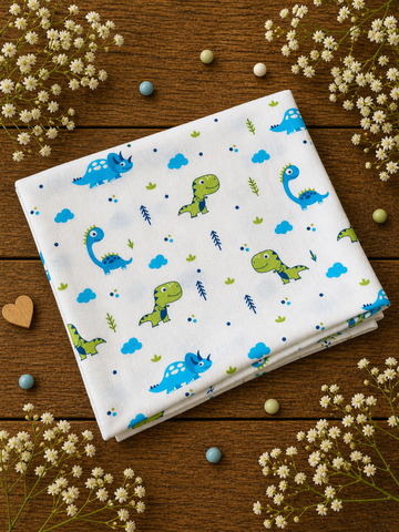 Muslin Bath Towel - Dinosaur