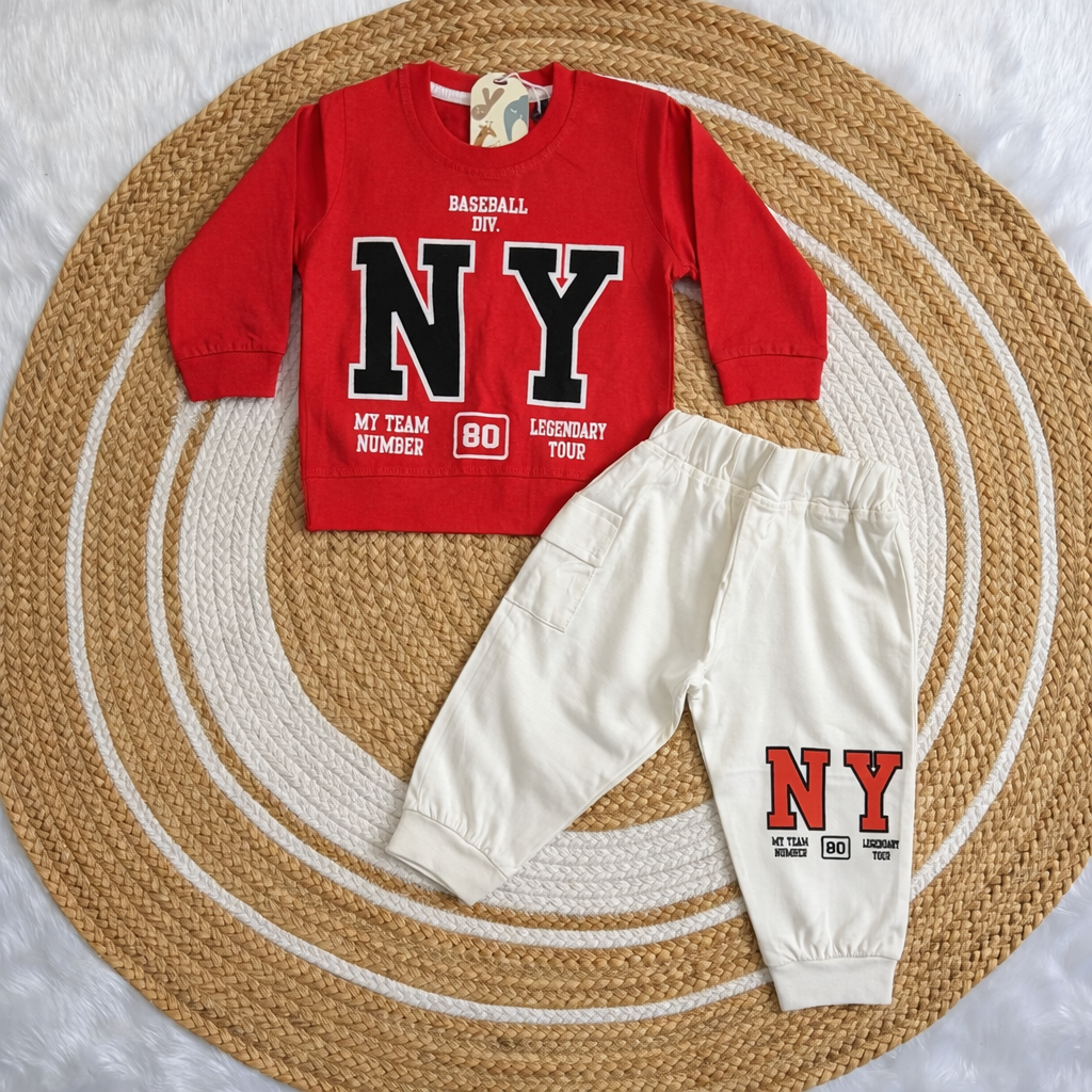 Kids Jogger Set – Red NY