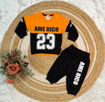Kids Jogger Set – Orange Ame Rico