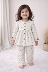 Muslin Girls Co-ords Set - Small Leaf