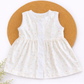 Button Frock - White Colourful Sprinkles