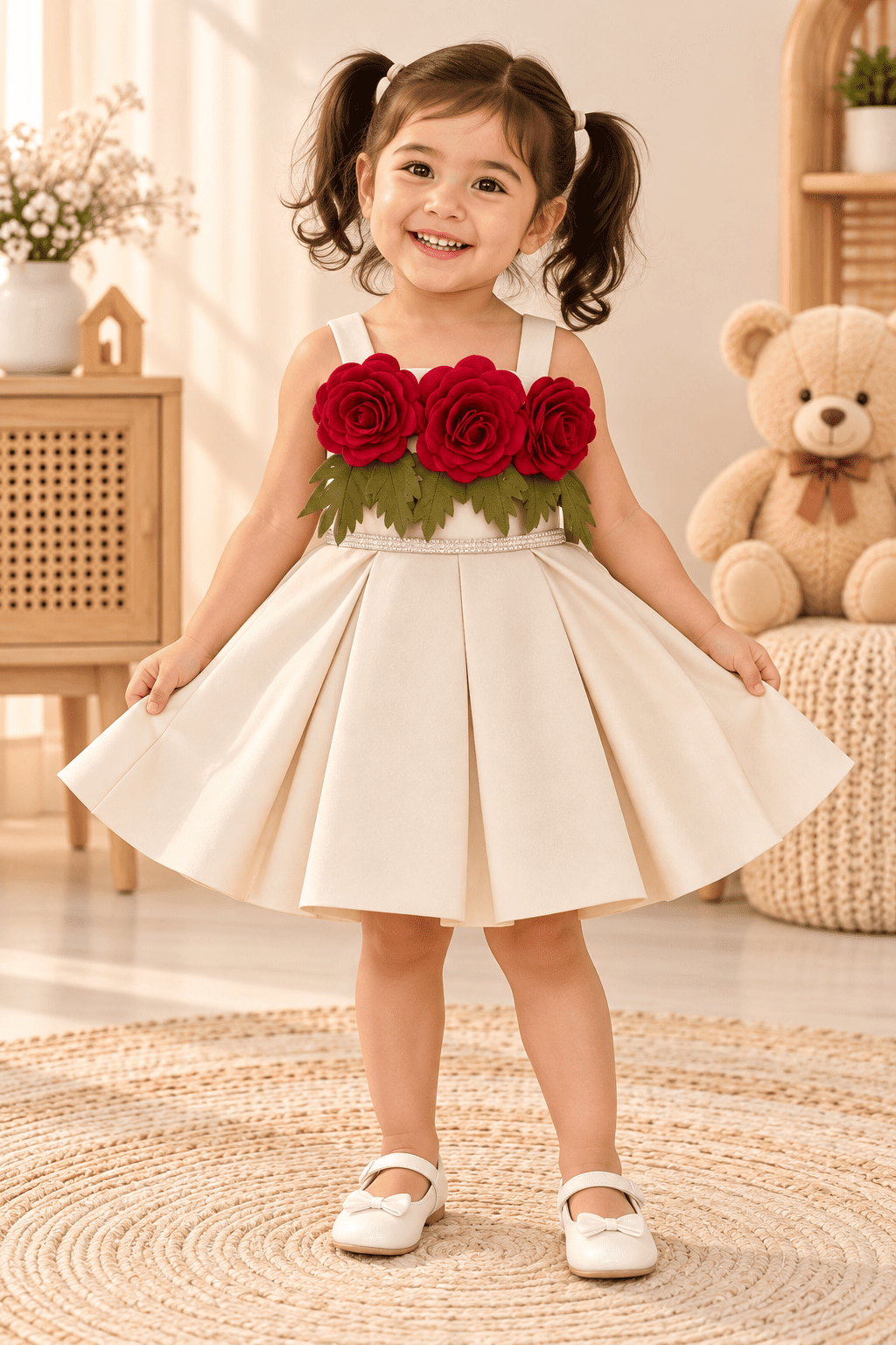 Premium Scuba Frock with Flair - Sandal