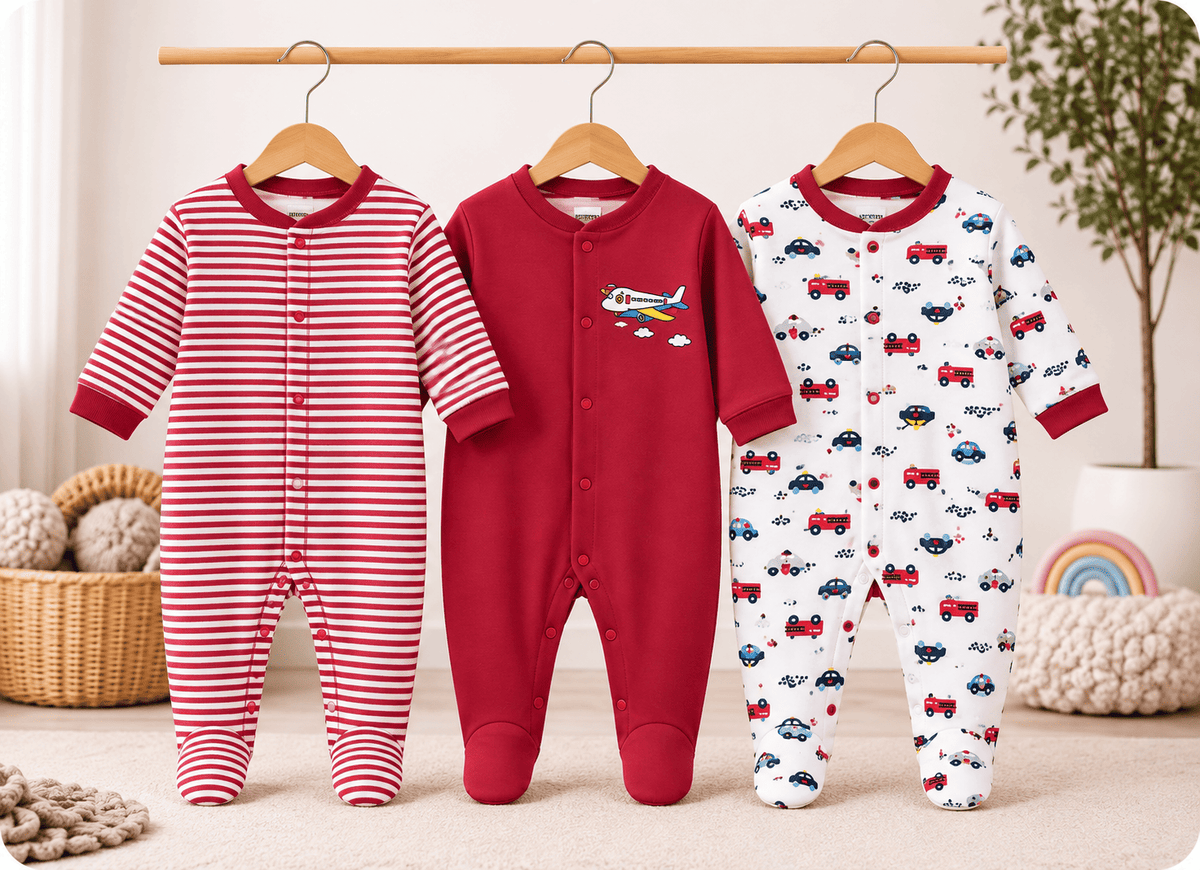 3 Piece Romper Set Soft Cotton