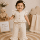 Peplum Top with Pant Set - Polka Charm